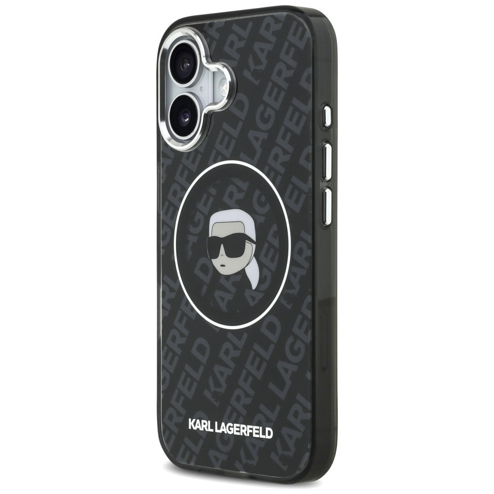 Husa de protectie Karl Lagerfeld IML MagSafe compatibil cu iPhone 17, Negru