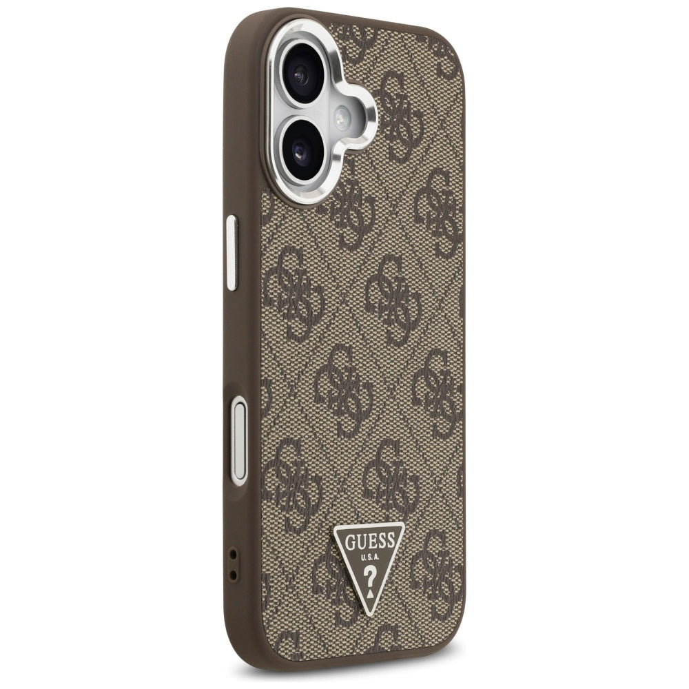 Husa pentru iPhone 17 - Guess Hardcase 4G Triangle Logo MagSafe (GUHMP17SP4TSRCMW) - Brown