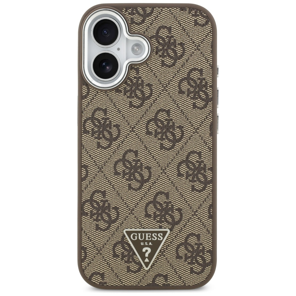 Husa pentru iPhone 17 - Guess Hardcase 4G Triangle Logo MagSafe (GUHMP17SP4TSRCMW) - Brown