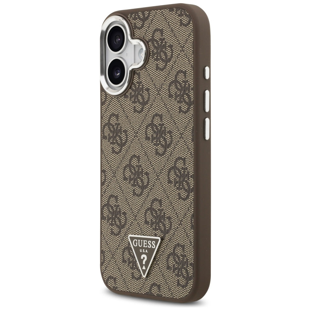 Husa pentru iPhone 17 - Guess Hardcase 4G Triangle Logo MagSafe (GUHMP17SP4TSRCMW) - Brown