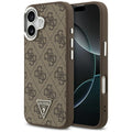 Husa pentru iPhone 17 - Guess Hardcase 4G Triangle Logo MagSafe (GUHMP17SP4TSRCMW) - Brown