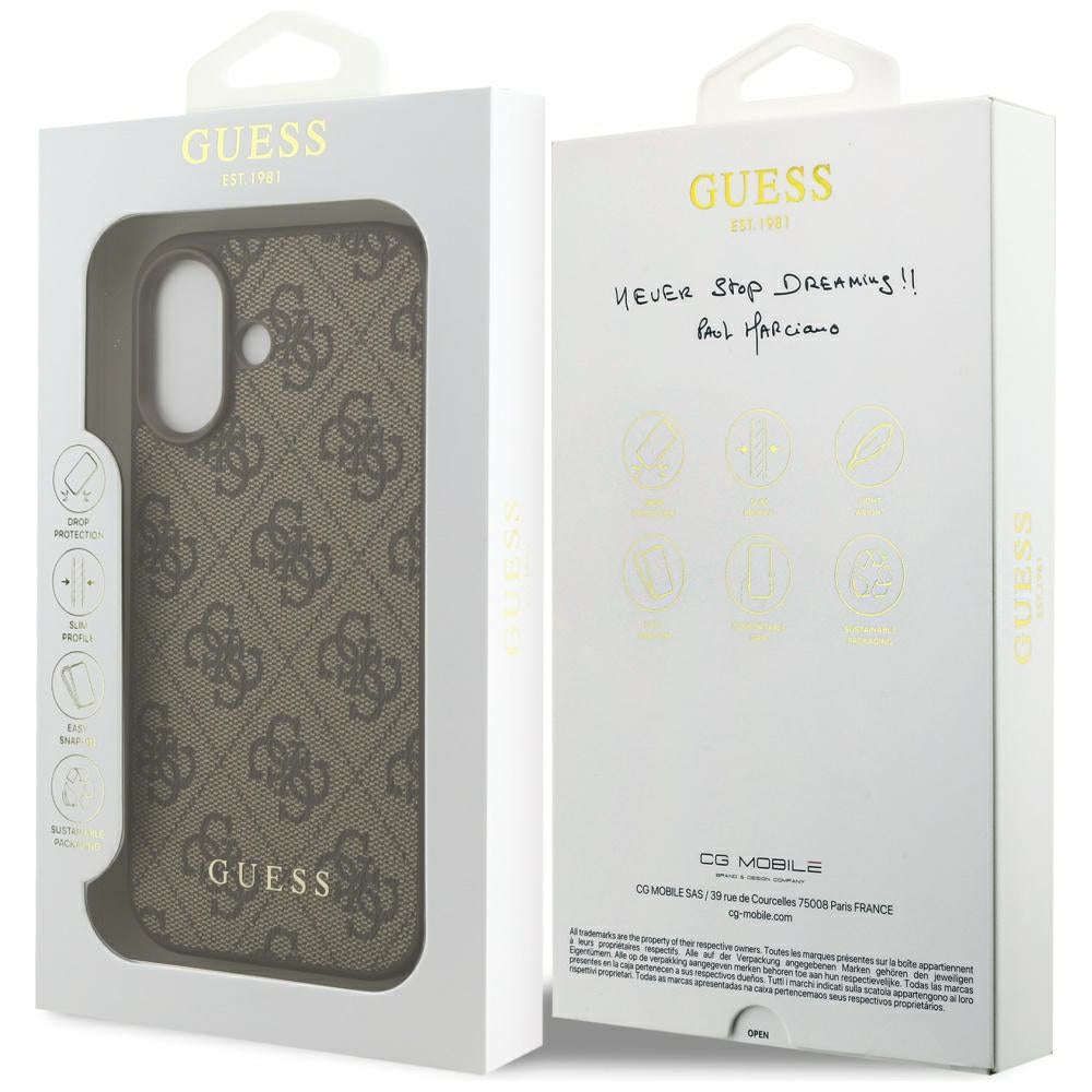 Husa pentru iPhone 17 - Guess Hardcase 4G Classic (GUHCP17SG4GFBR) - Brown