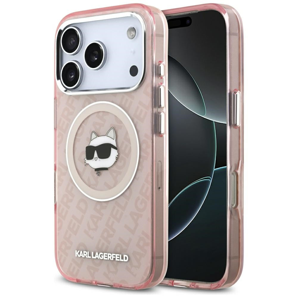 Husa de protectie Karl Lagerfeld IML MagSafe compatibil cu iPhone 17 Pro Max, Albastru