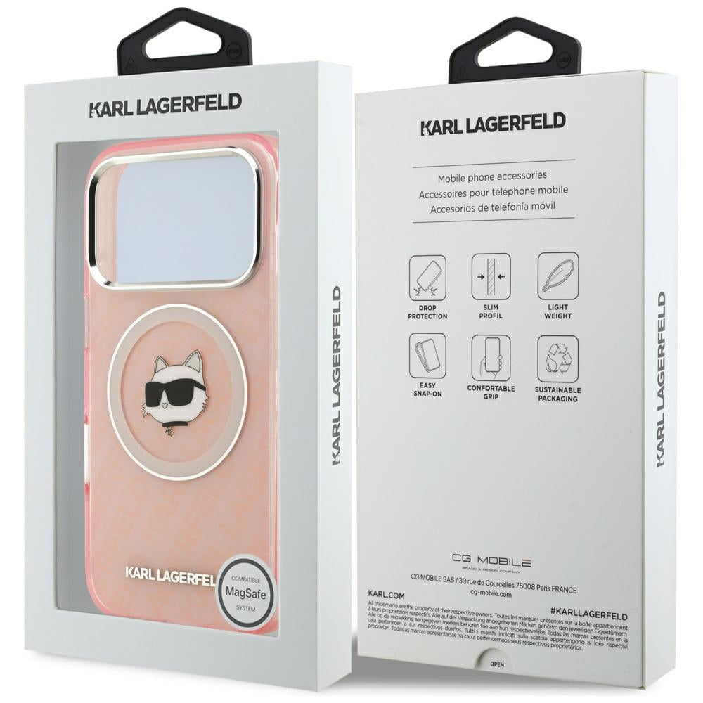 Husa de protectie Karl Lagerfeld IML MagSafe compatibil cu iPhone 17 Pro Max, Albastru