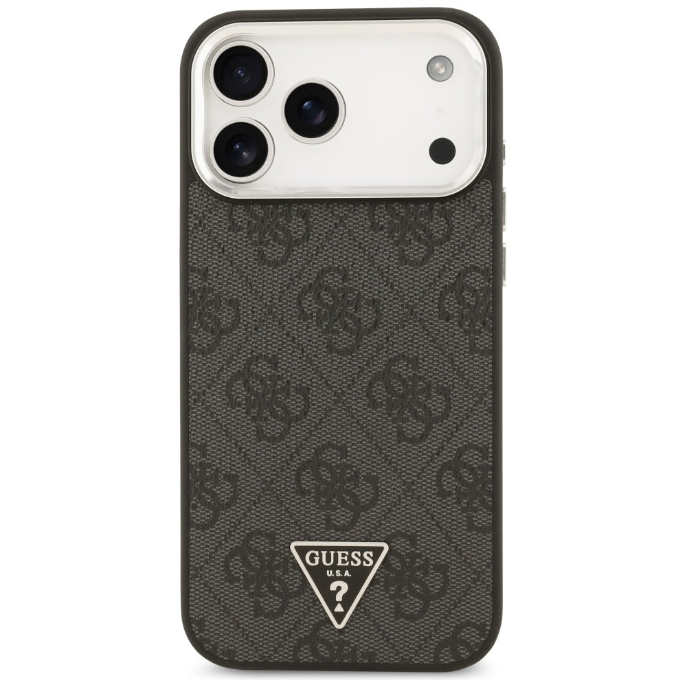 Husa pentru iPhone 17 Pro Max - Guess Hardcase 4G Triangle Logo MagSafe (GUHMP17XP4TSRCMK) - Black