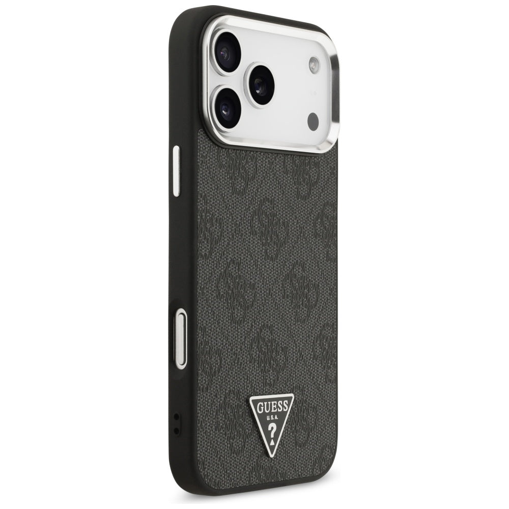 Husa pentru iPhone 17 Pro Max - Guess Hardcase 4G Triangle Logo MagSafe (GUHMP17XP4TSRCMK) - Black