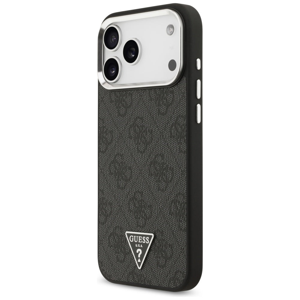 Husa pentru iPhone 17 Pro Max - Guess Hardcase 4G Triangle Logo MagSafe (GUHMP17XP4TSRCMK) - Black