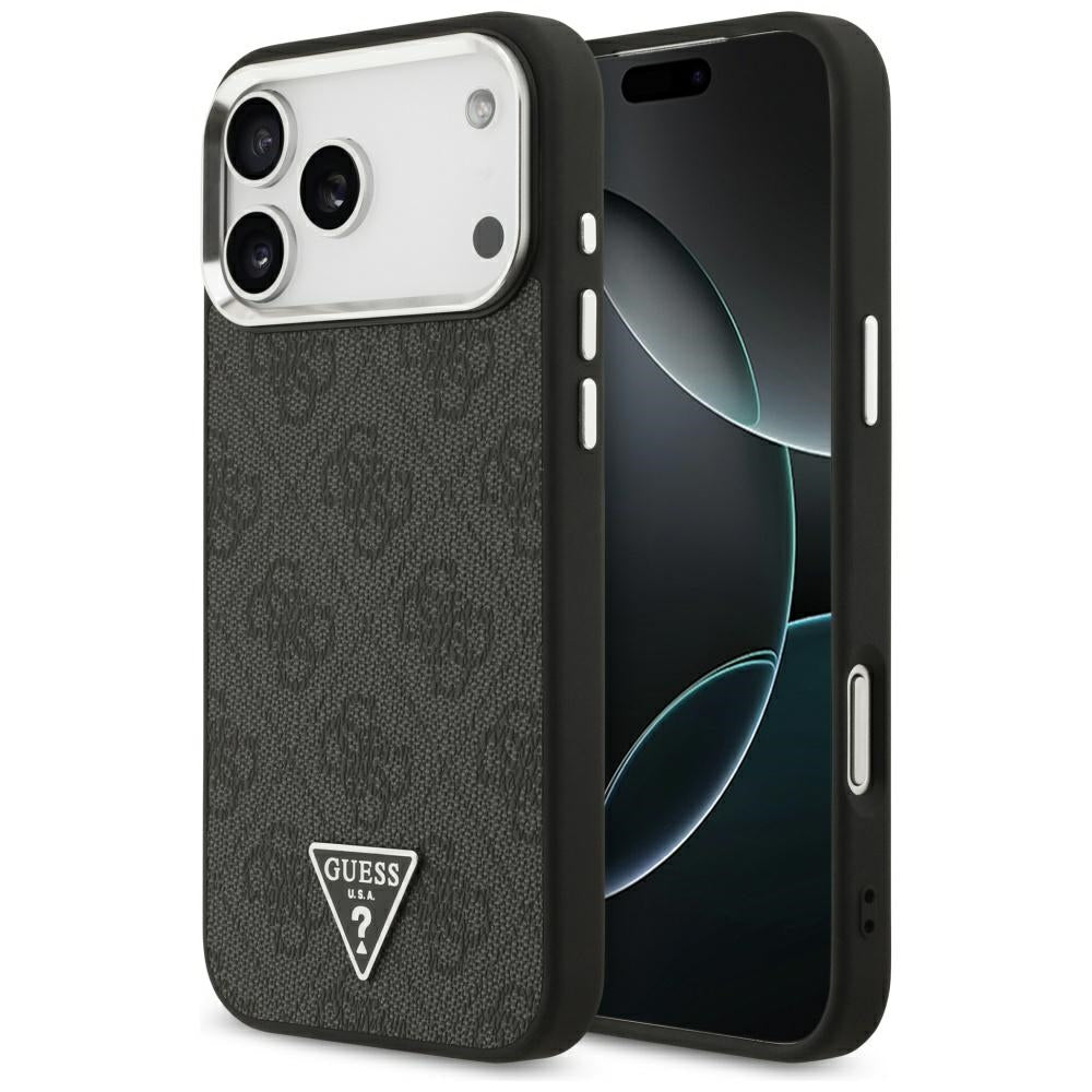 Husa pentru iPhone 17 Pro Max - Guess Hardcase 4G Triangle Logo MagSafe (GUHMP17XP4TSRCMK) - Black