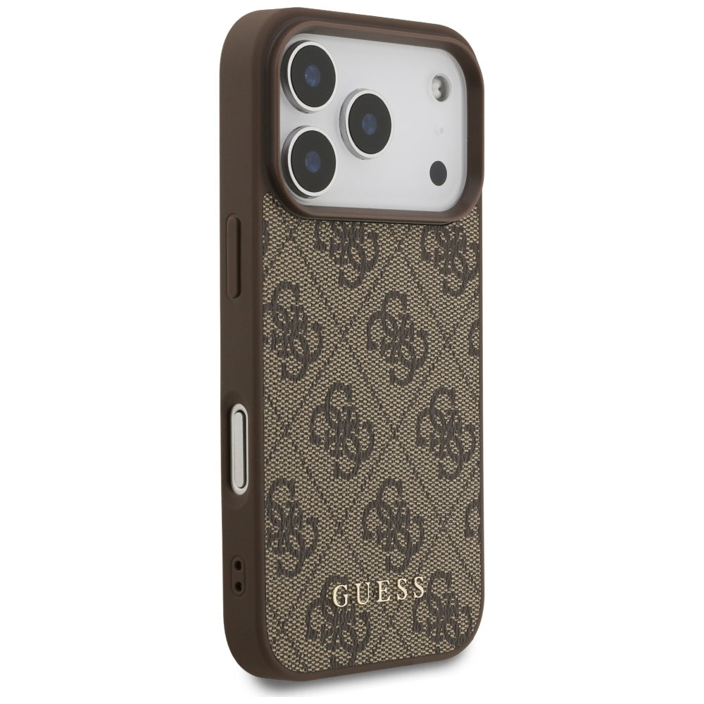 Husa de protectie Guess Hardcase 4G Classic compatibil cu iPhone 17 Pro, Maro