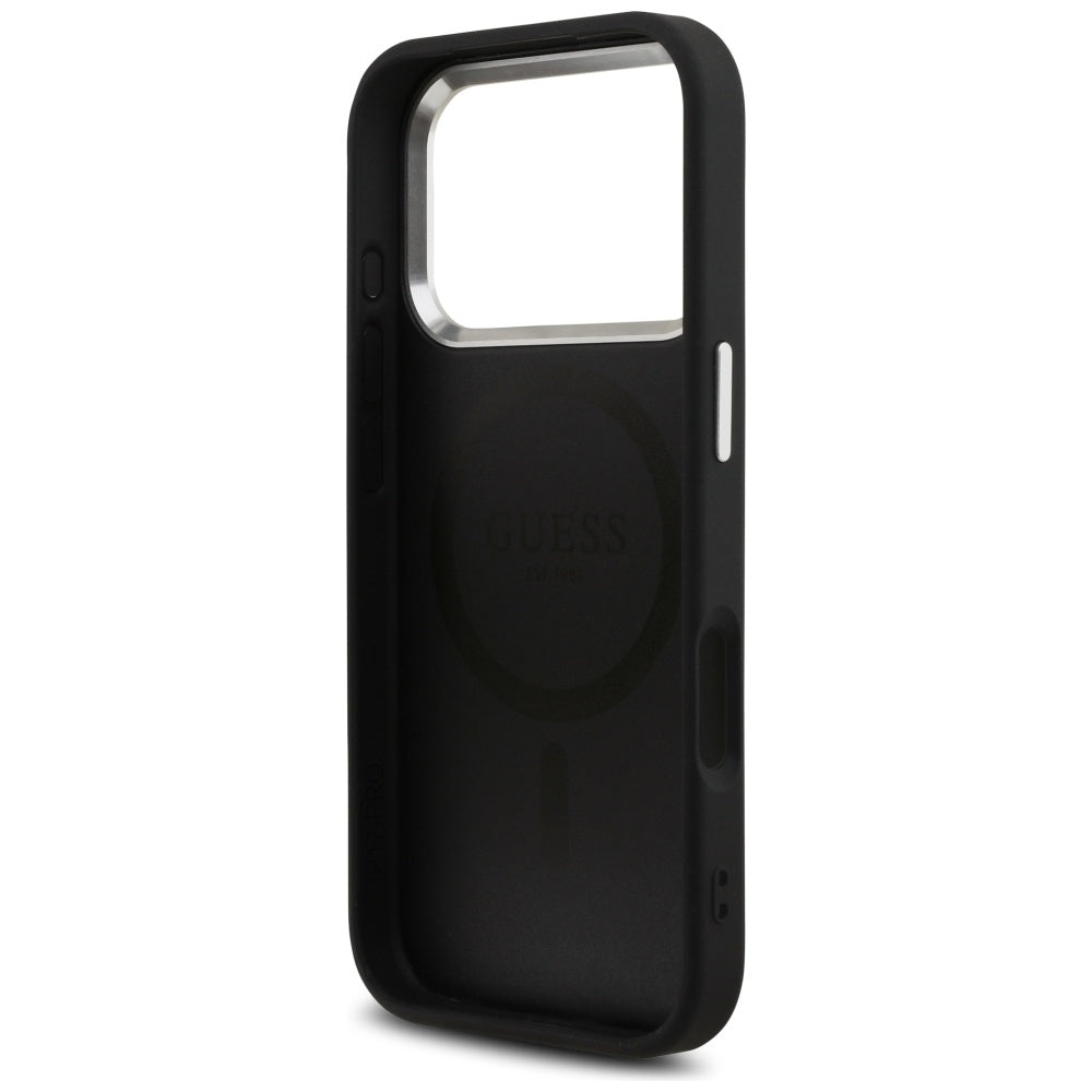Husa pentru iPhone 17 Pro - Guess Hardcase 4G Triangle Logo MagSafe (GUHMP17LP4TSRCMK) - Black