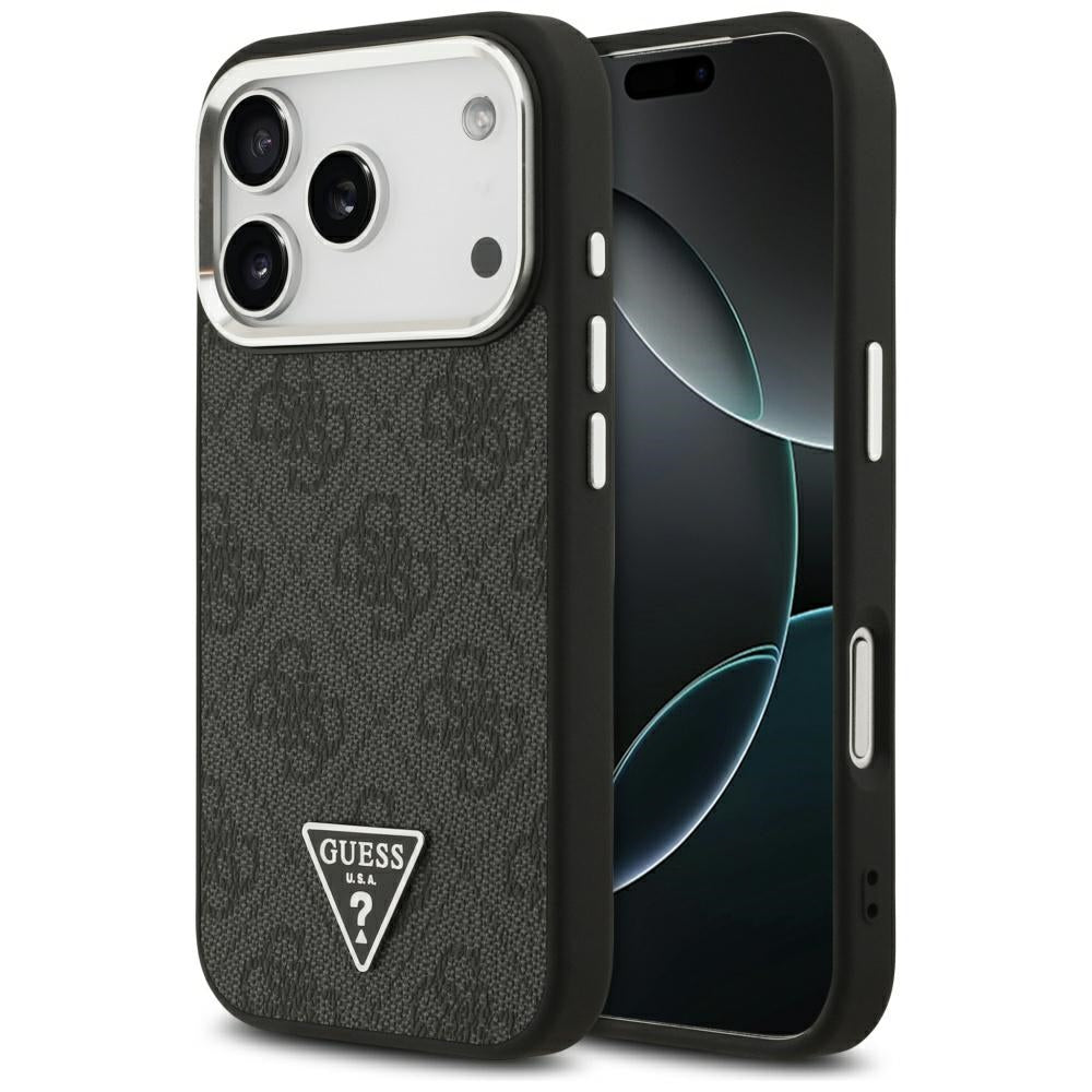 Husa pentru iPhone 17 Pro - Guess Hardcase 4G Triangle Logo MagSafe (GUHMP17LP4TSRCMK) - Black