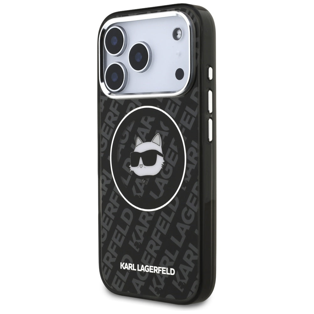 Karl Lagerfeld - IML MagSafe (KLHMP17LHMKBCHOK) - iPhone 17 Pro - Black Choupette`s Head