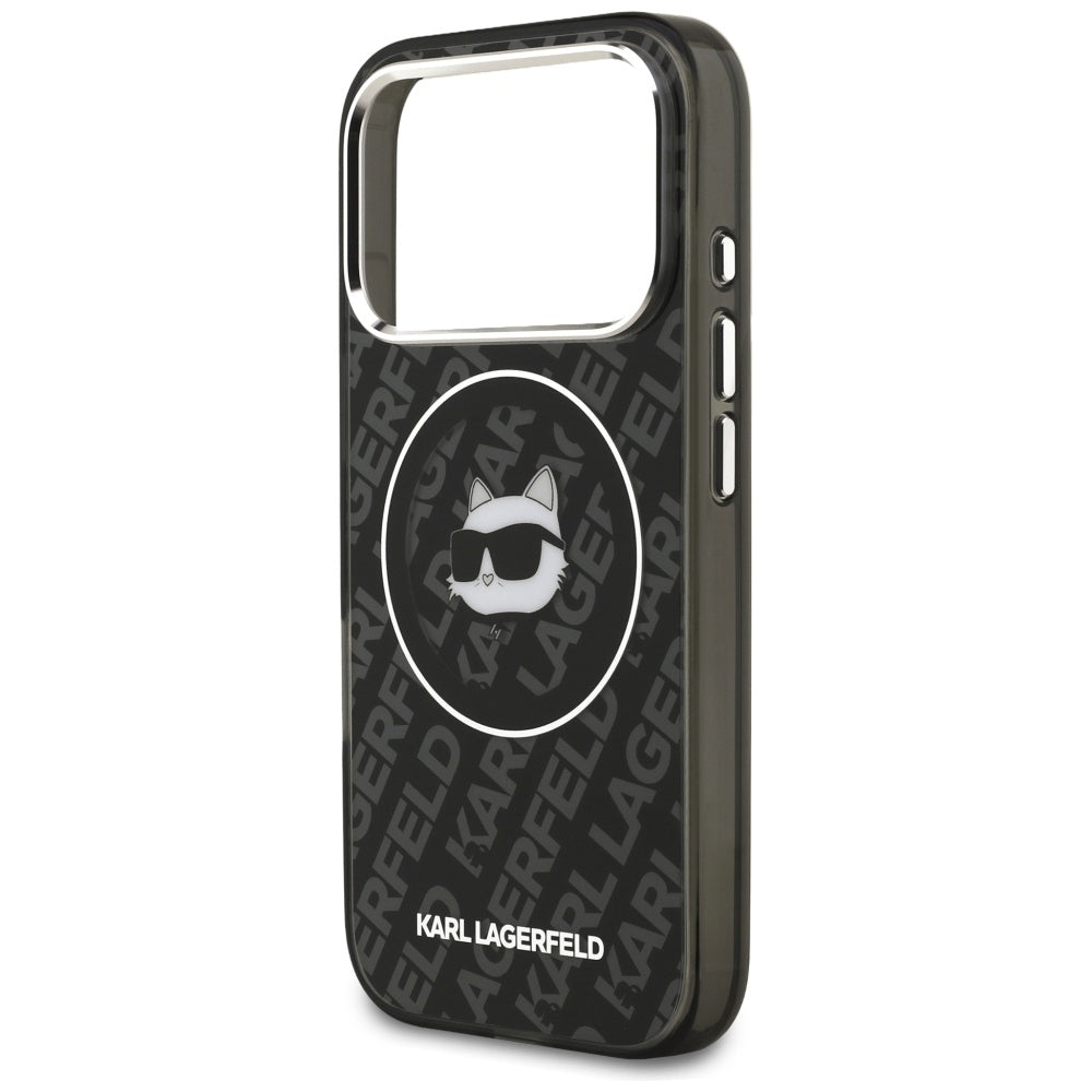 Karl Lagerfeld - IML MagSafe (KLHMP17LHMKBCHOK) - iPhone 17 Pro - Black Choupette`s Head