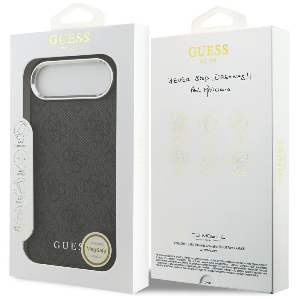Husa pentru iPhone 17 Air - Guess Hardcase 4G Classic Logo MagSafe (GUHMP17MP4GSSMCK) - Black