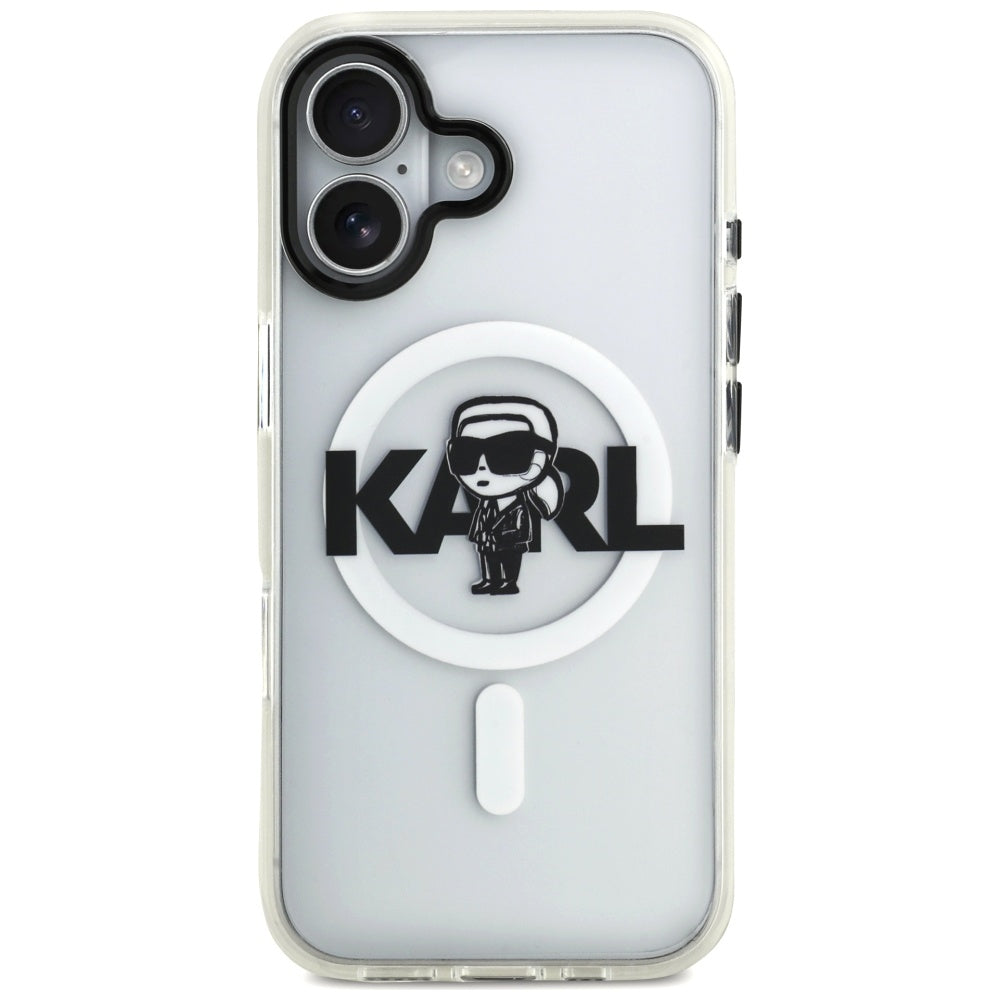 Karl Lagerfeld Husa de protectie Karl Lagerfeld IML MagSafe Sketch Logo (KLHMP17SHGKIGKBT) compatibil cu iPhone 17, Tran