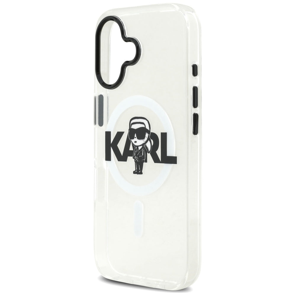 Karl Lagerfeld Husa de protectie Karl Lagerfeld IML MagSafe Sketch Logo (KLHMP17SHGKIGKBT) compatibil cu iPhone 17, Tran
