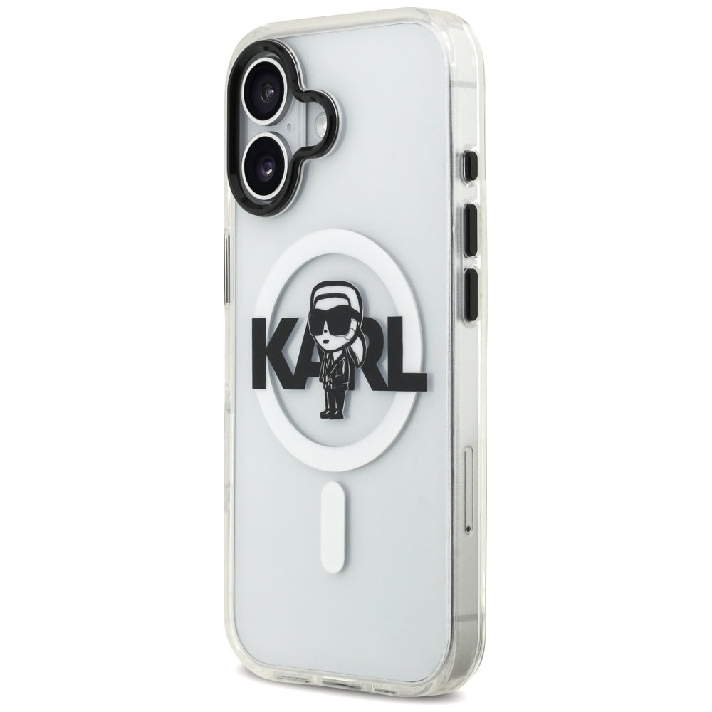 Karl Lagerfeld Husa de protectie Karl Lagerfeld IML MagSafe Sketch Logo (KLHMP17SHGKIGKBT) compatibil cu iPhone 17, Tran