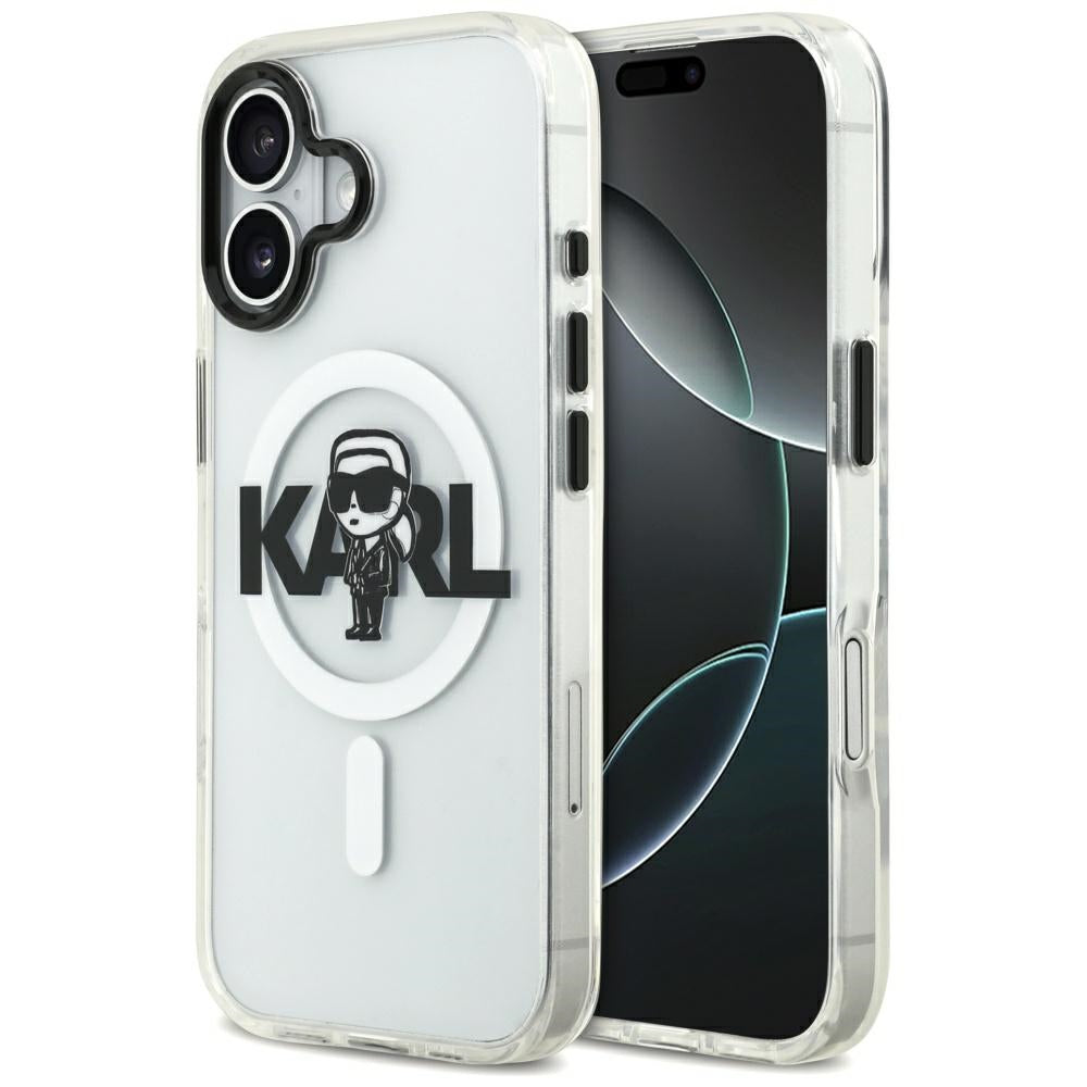 Karl Lagerfeld Husa de protectie Karl Lagerfeld IML MagSafe Sketch Logo (KLHMP17SHGKIGKBT) compatibil cu iPhone 17, Tran