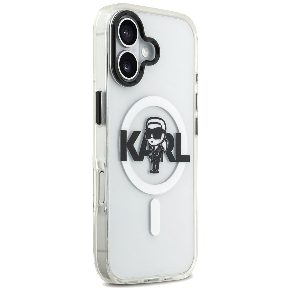 Karl Lagerfeld Husa de protectie Karl Lagerfeld IML MagSafe Sketch Logo (KLHMP17SHGKIGKBT) compatibil cu iPhone 17, Tran