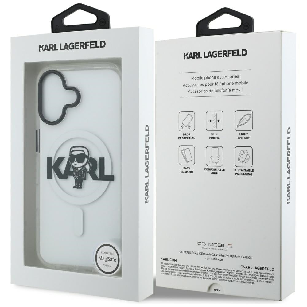 Karl Lagerfeld Husa de protectie Karl Lagerfeld IML MagSafe Sketch Logo (KLHMP17SHGKIGKBT) compatibil cu iPhone 17, Tran