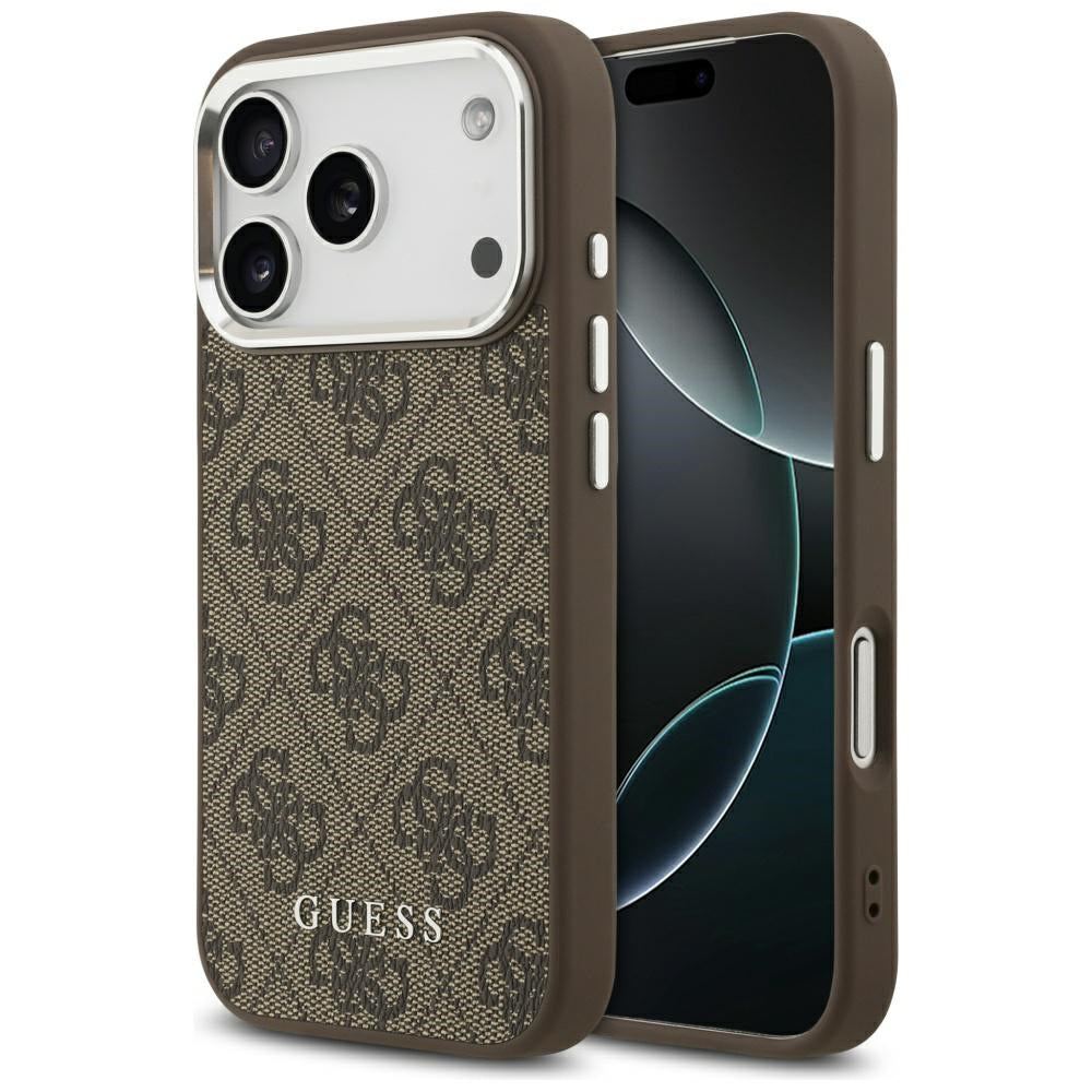 Husa pentru iPhone 17 Pro Max - Guess Hardcase 4G Classic Logo MagSafe (GUHMP17XP4GSSMCW) - Brown
