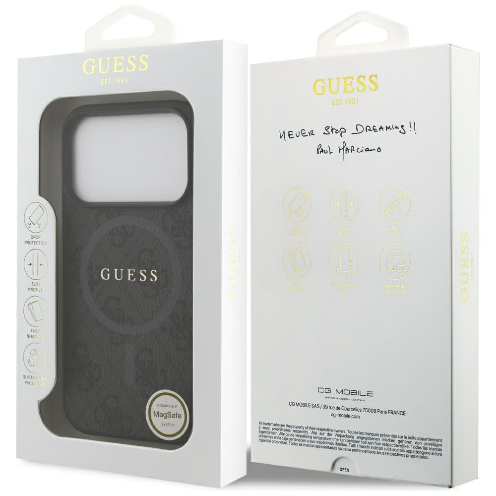 Guess - 4G Ring Classic Logo MagSafe (GUHMP17LG4GFRK) - iPhone 17 Pro - Black