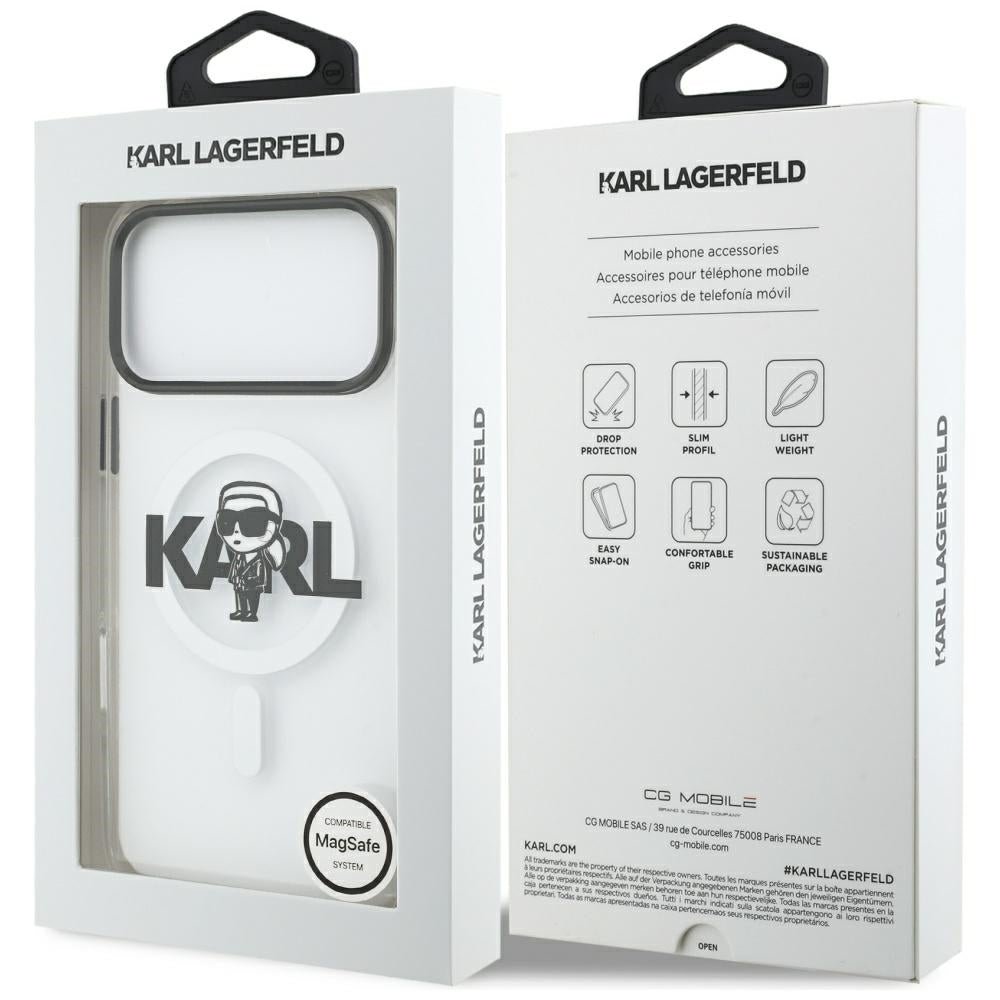Karl Lagerfeld - IML MagSafe Sketch Logo (KLHMP17XHGKIGKBT) - iPhone 17 Pro Max - Transparent Karl