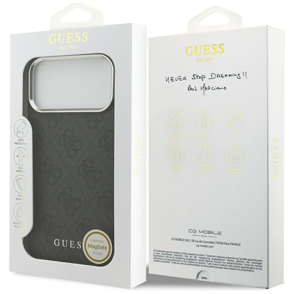 Husa pentru iPhone 17 Pro Max - Guess Hardcase 4G Classic Logo MagSafe (GUHMP17XP4GSSMCK) - Black