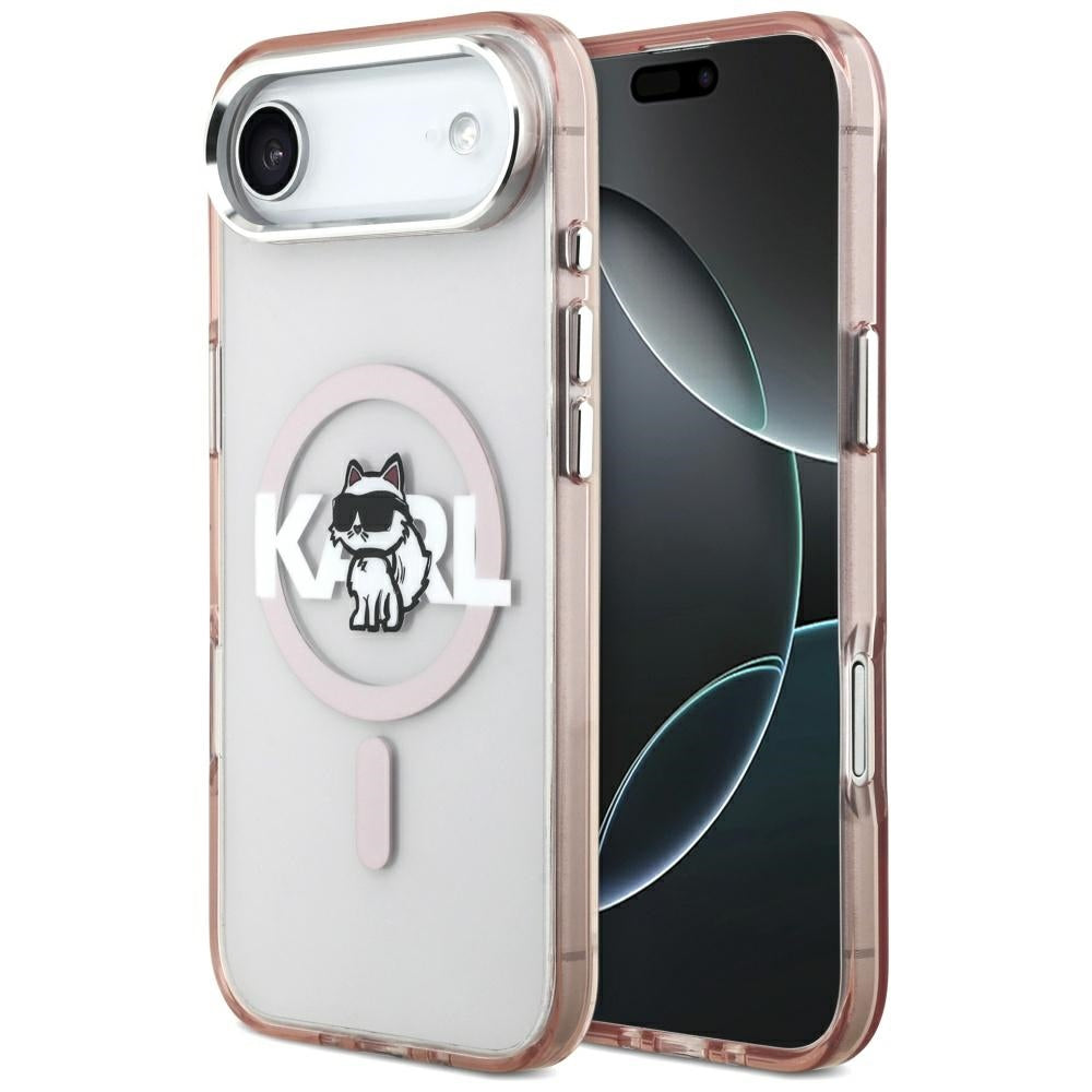 Karl Lagerfeld - IML MagSafe Sketch Logo (KLHMP17MHGCHGKBP) - iPhone 17 Air - Pink Choupette
