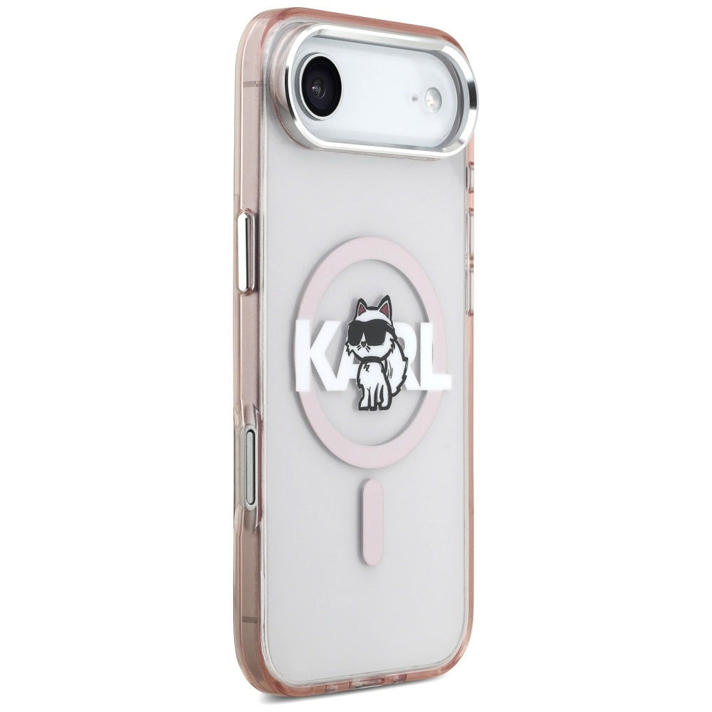 Karl Lagerfeld - IML MagSafe Sketch Logo (KLHMP17MHGCHGKBP) - iPhone 17 Air - Pink Choupette