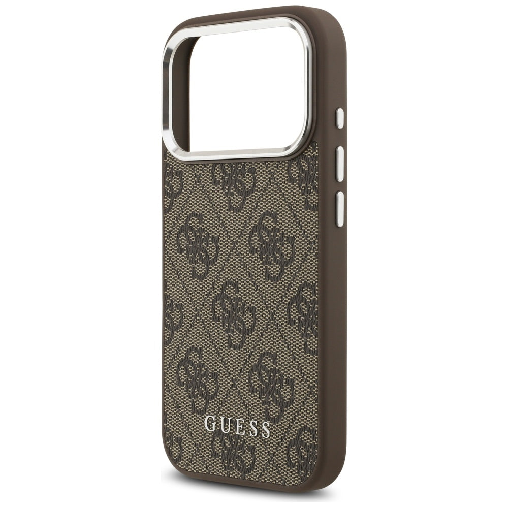 Husa pentru iPhone 17 Pro - Guess Hardcase 4G Classic Logo MagSafe (GUHMP17LP4GSSMCW) - Brown