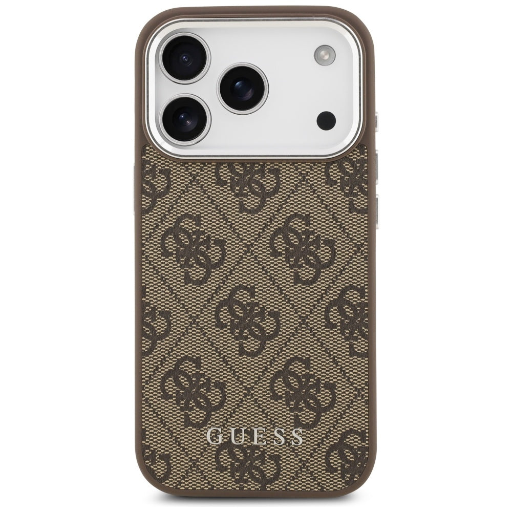 Husa pentru iPhone 17 Pro - Guess Hardcase 4G Classic Logo MagSafe (GUHMP17LP4GSSMCW) - Brown