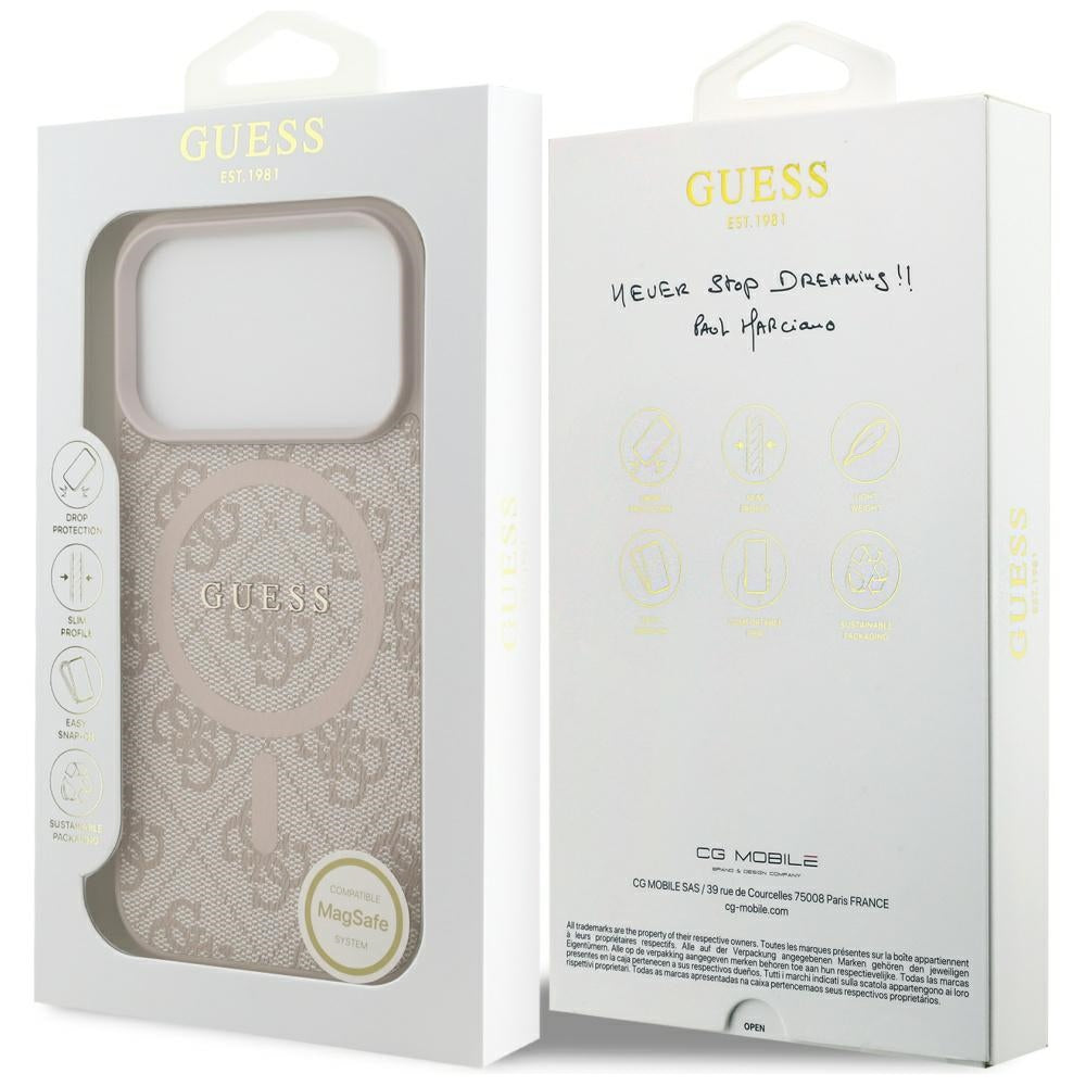 Guess - 4G Ring Classic Logo MagSafe (GUHMP17LG4GFRP) - iPhone 17 Pro - Pink