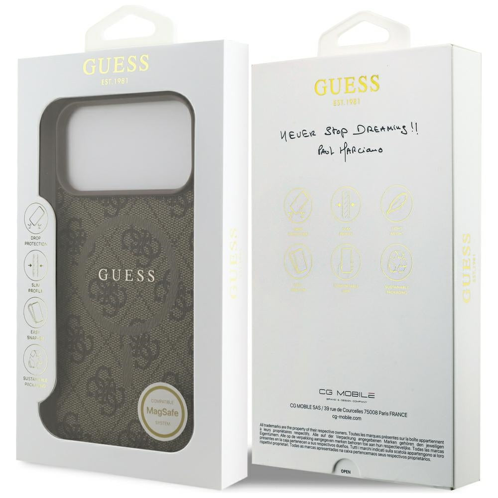 Guess - 4G Ring Classic Logo MagSafe (GUHMP17XG4GFRW) - iPhone 17 Pro Max - Brown