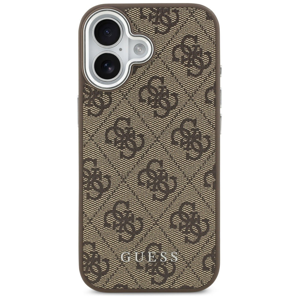 Husa pentru iPhone 17 - Guess Hardcase 4G Classic Logo MagSafe (GUHMP17SP4GSSMCW) - Brown