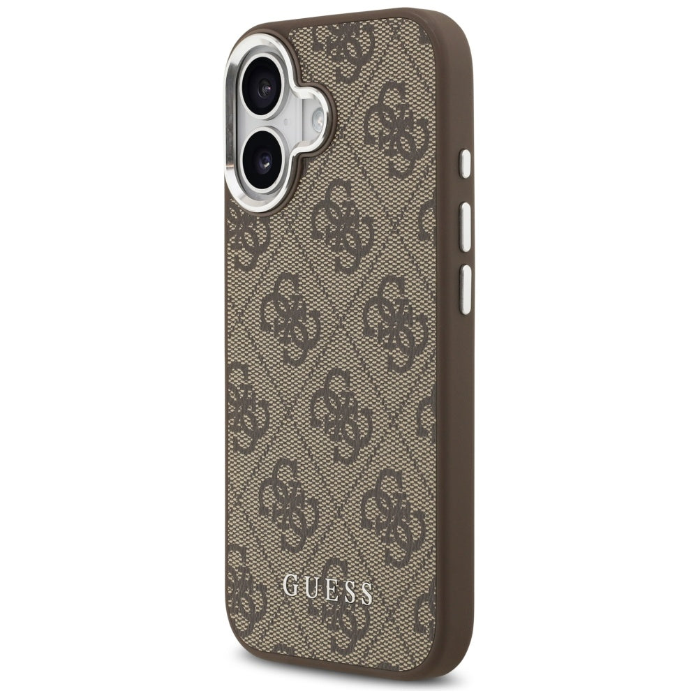 Husa pentru iPhone 17 - Guess Hardcase 4G Classic Logo MagSafe (GUHMP17SP4GSSMCW) - Brown