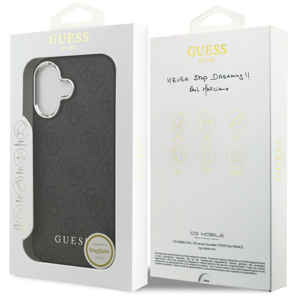 Husa pentru iPhone 17 - Guess Hardcase 4G Classic Logo MagSafe (GUHMP17SP4GSSMCK) - Black