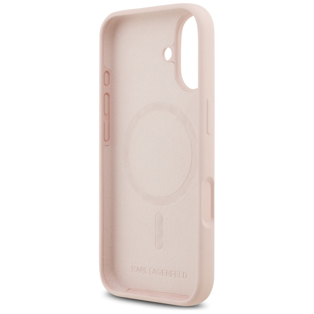 Karl Lagerfeld - Silicone Ring MagSafe (KLHMP17SSCMKCRHP) - iPhone 17 - Pink Karl&Choupette