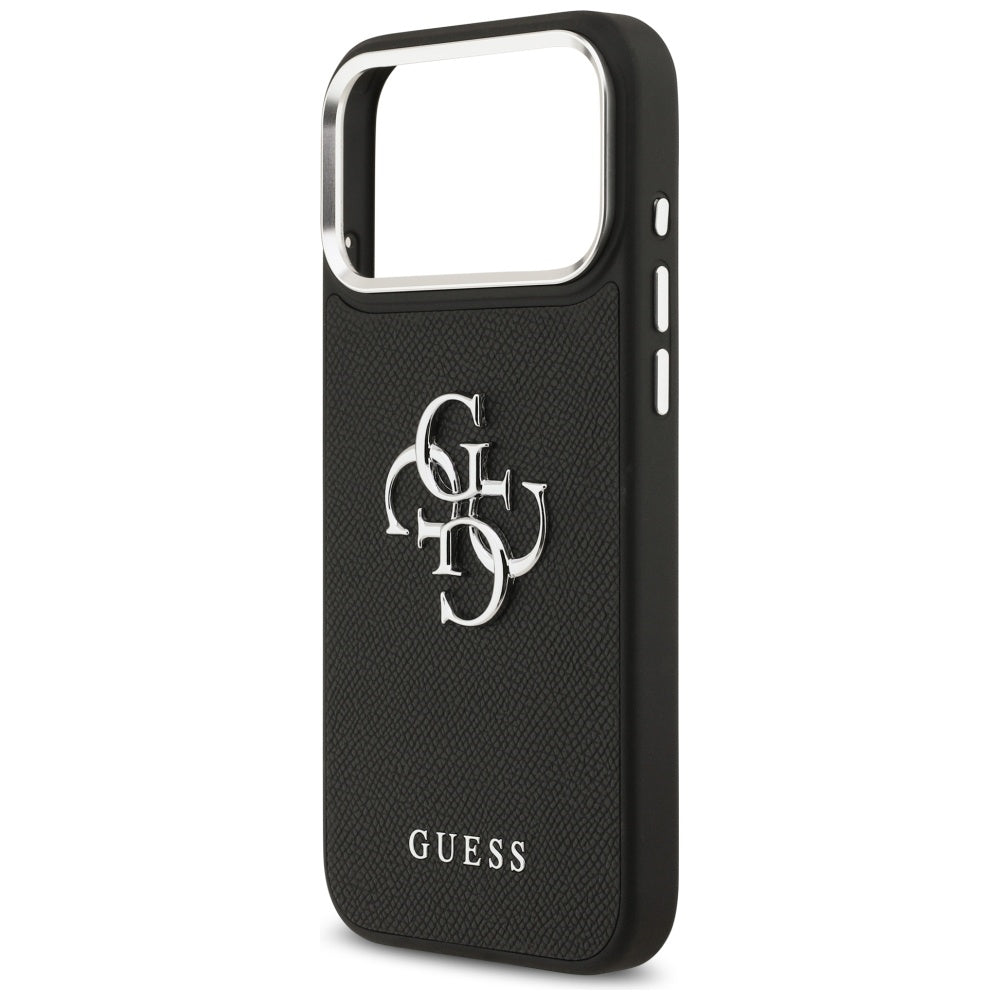 Husa pentru iPhone 17 Pro Max - Guess Hardcase 4G Grained Big and Classic Logo (GUHCP17XPG4SMCEK) - Black
