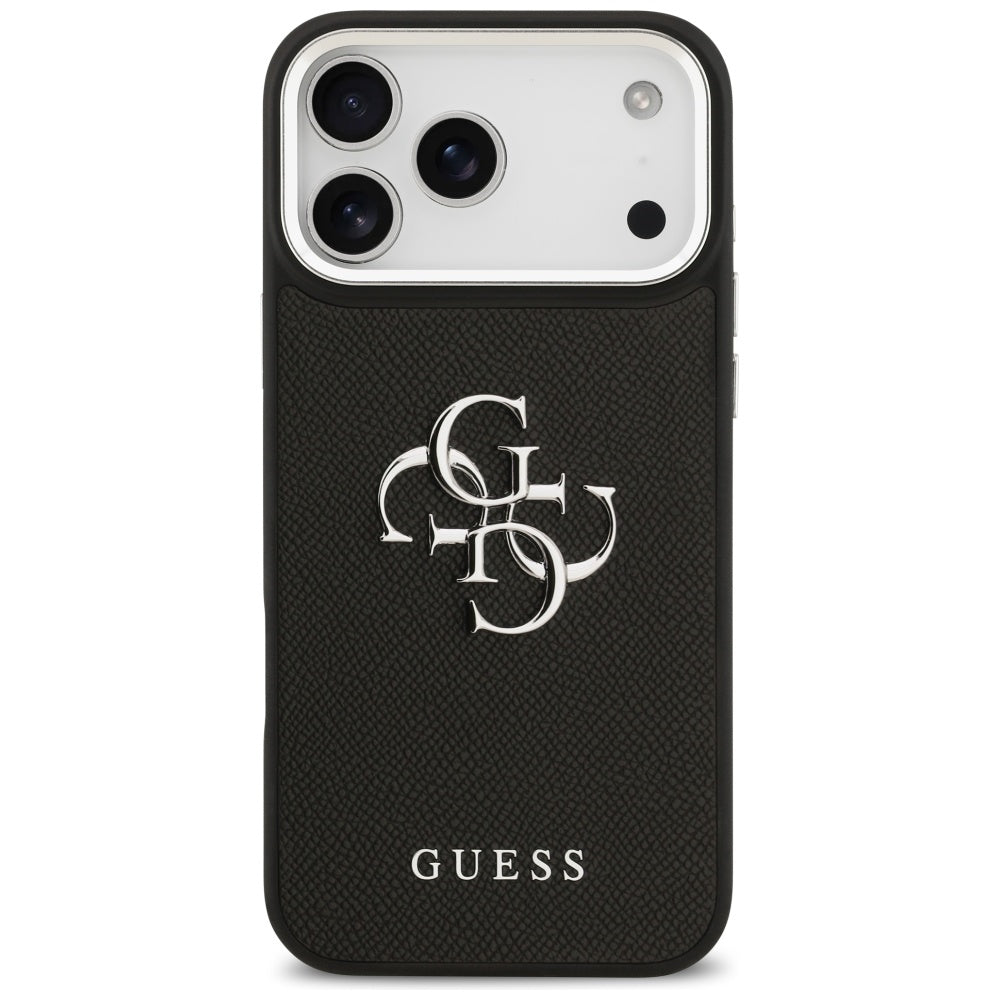 Husa pentru iPhone 17 Pro Max - Guess Hardcase 4G Grained Big and Classic Logo (GUHCP17XPG4SMCEK) - Black