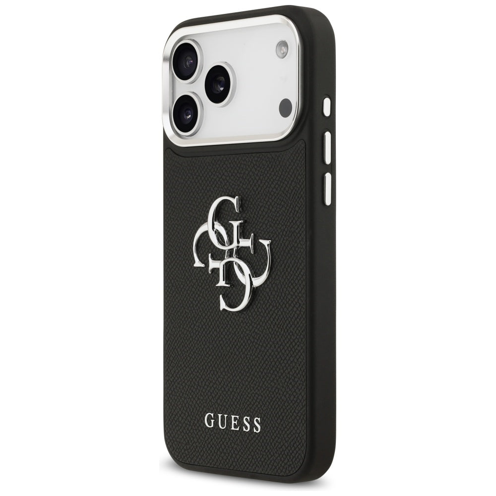 Husa pentru iPhone 17 Pro Max - Guess Hardcase 4G Grained Big and Classic Logo (GUHCP17XPG4SMCEK) - Black