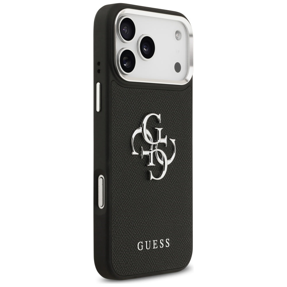 Husa pentru iPhone 17 Pro - Guess Hardcase 4G Grained Big and Classic Logo (GUHCP17LPG4SMCEK) - Black