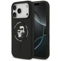 Karl Lagerfeld - Silicone Ring MagSafe (KLHMP17LSCMKCRHK) - iPhone 17 Pro - Black Karl&Choupette