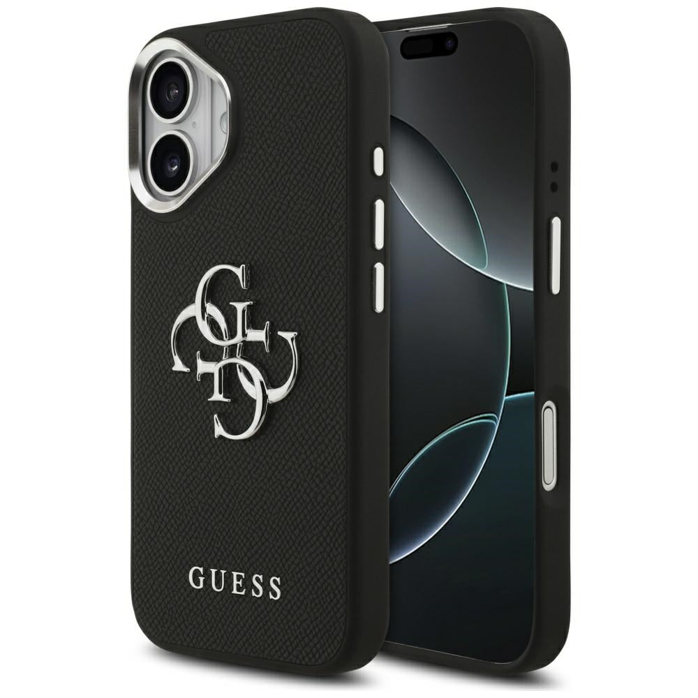 Husa pentru iPhone 17 - Guess Hardcase 4G Grained Big and Classic Logo (GUHCP17SPG4SMCEK) - Black