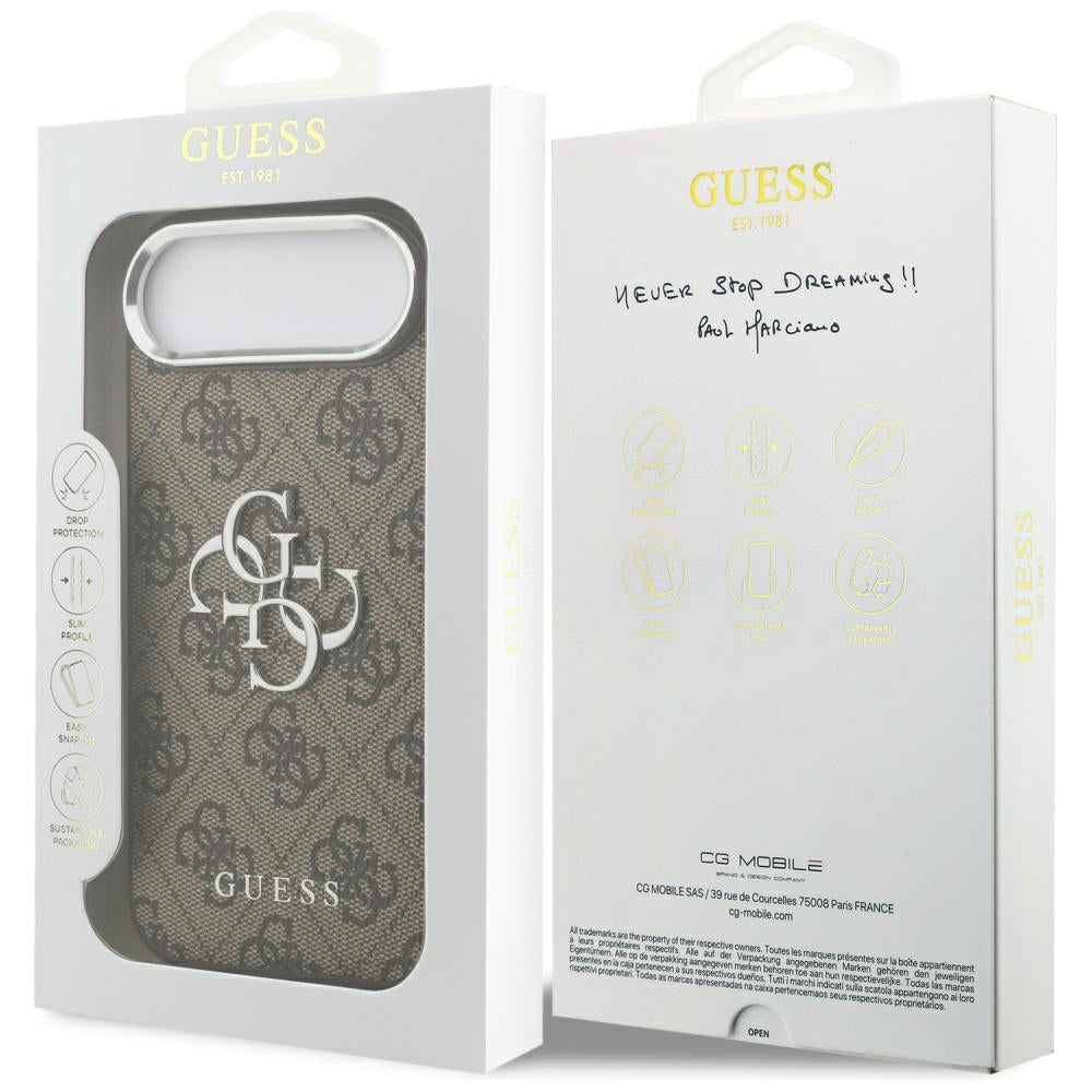 Husa pentru iPhone 17 Air - Guess Hardcase Big 4G Logo Classic Logo (GUHCP17MP4G4SMCW) - Brown