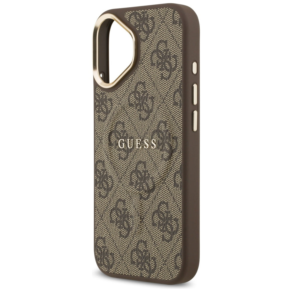 Husa pentru iPhone 17 - Guess Hardcase 4G Classic MagSafe (GUHMP17SP4MSEGCW) - Brown