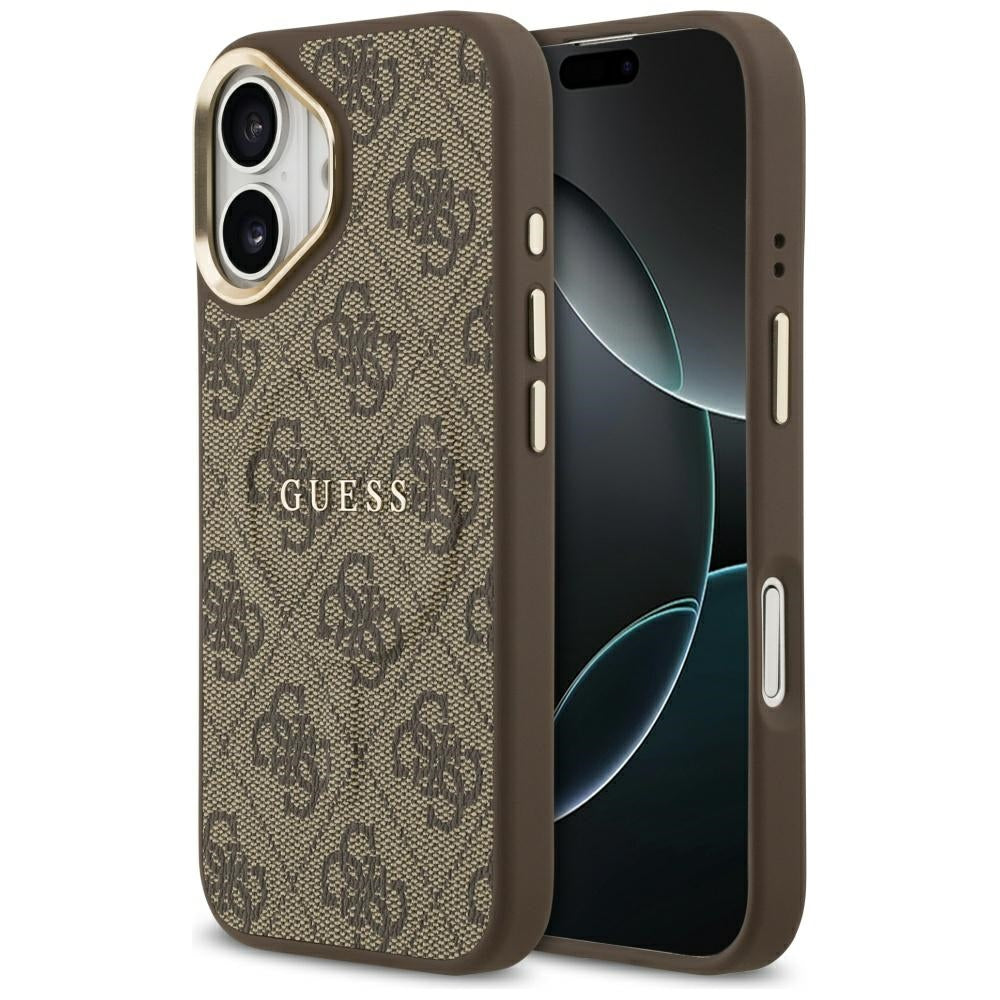 Husa pentru iPhone 17 - Guess Hardcase 4G Classic MagSafe (GUHMP17SP4MSEGCW) - Brown