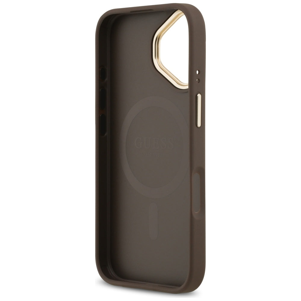 Husa pentru iPhone 17 - Guess Hardcase 4G Classic MagSafe (GUHMP17SP4MSEGCW) - Brown