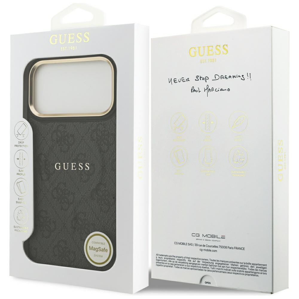 Husa pentru iPhone 17 Pro Max - Guess Hardcase 4G Classic MagSafe (GUHMP17XP4MSEGCK) - Black
