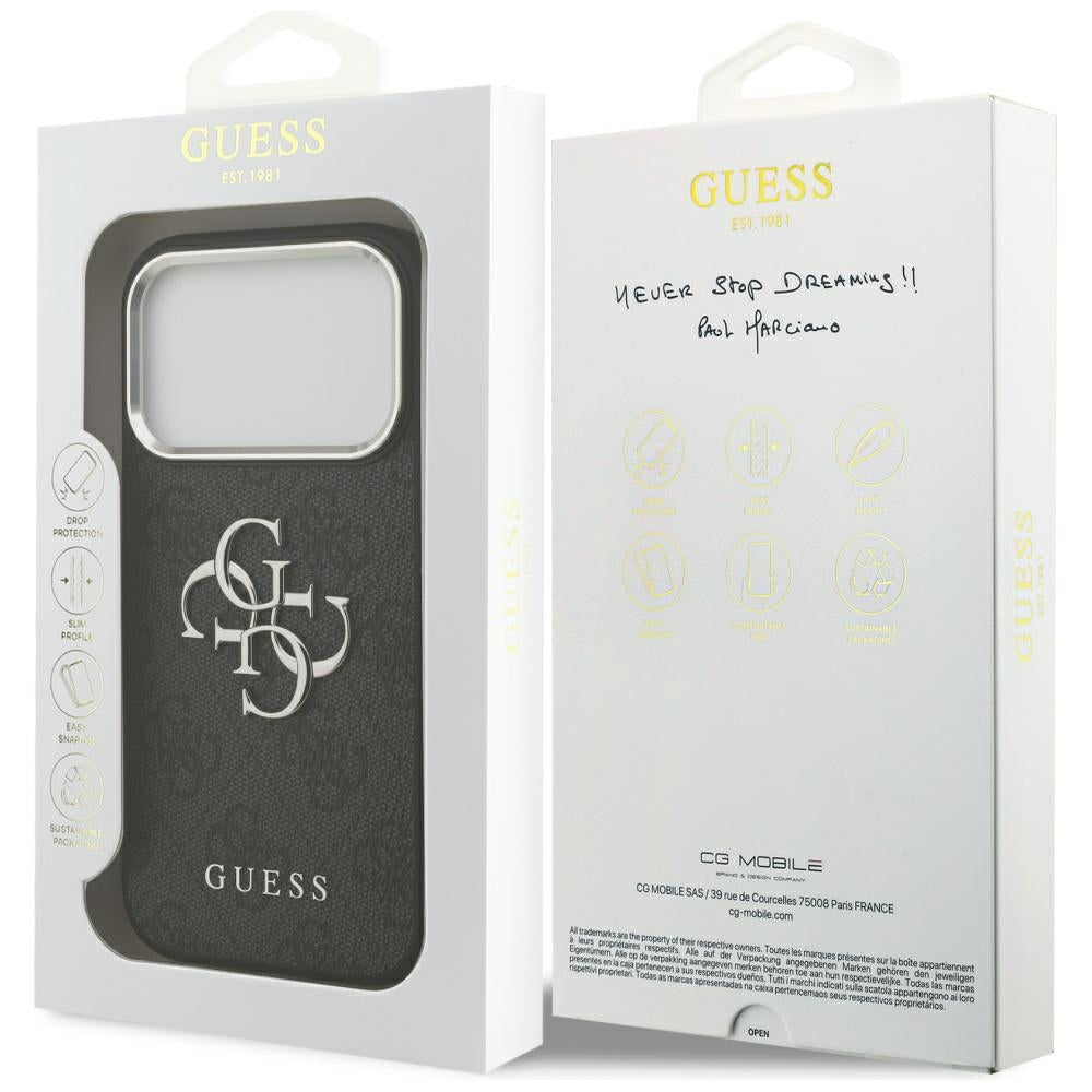 Husa pentru iPhone 17 Pro - Guess Hardcase Big 4G Logo Classic Logo (GUHCP17LP4G4SMCK) - Black